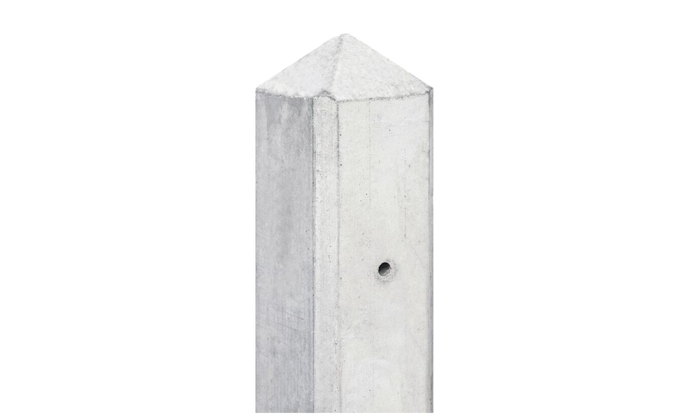 Cataract Koloniaal Rijden Tussenpaal wit-grijs diamantkop 10x10x250cm IJssel
