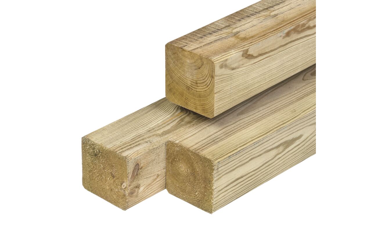 Berucht Flitsend uitslag Tuinpaal geimpregneerd hout 8.8x8.8cm